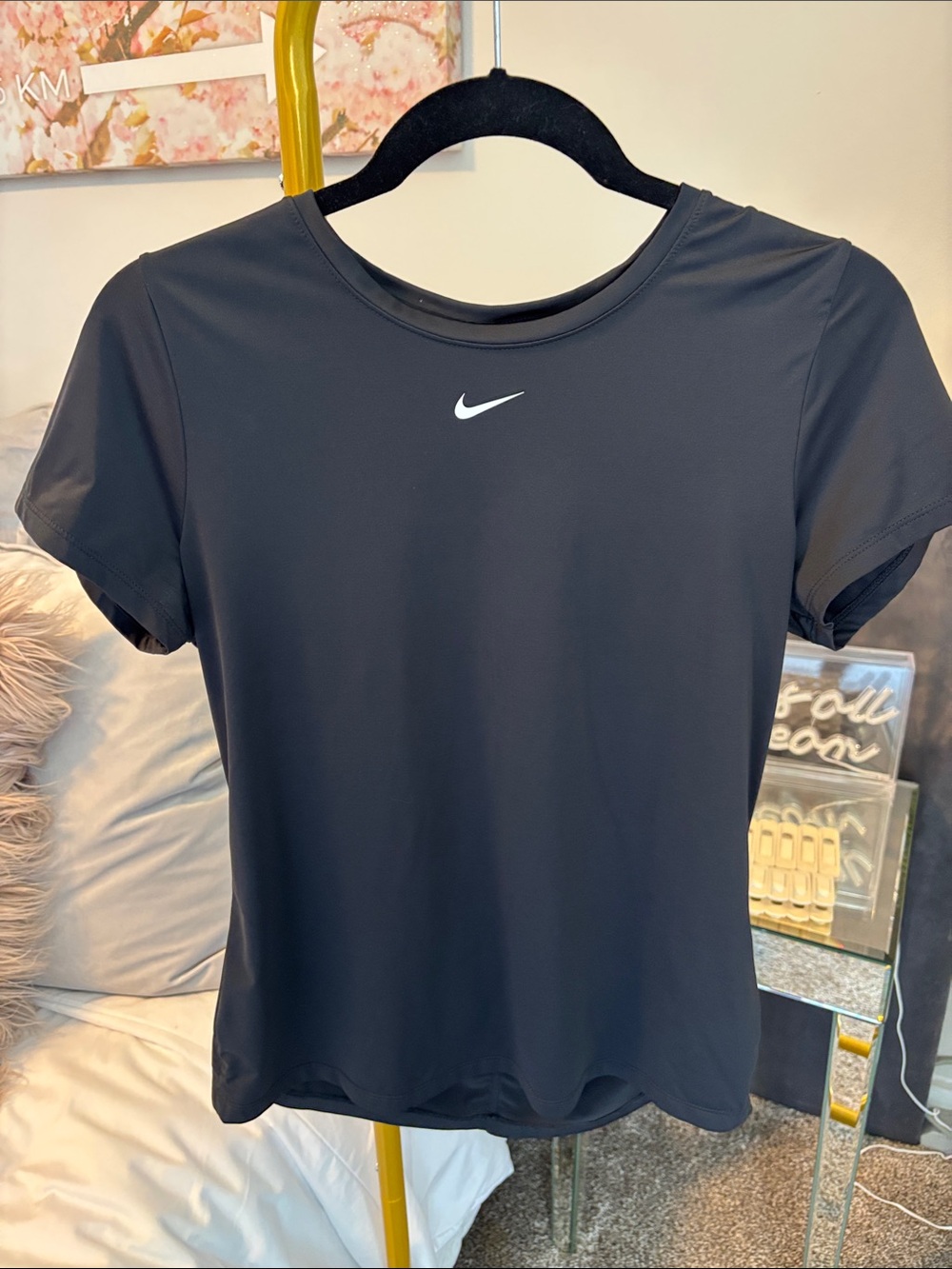 Nike Black Short Sleeve slim fit Dri-FIT Crew Tee